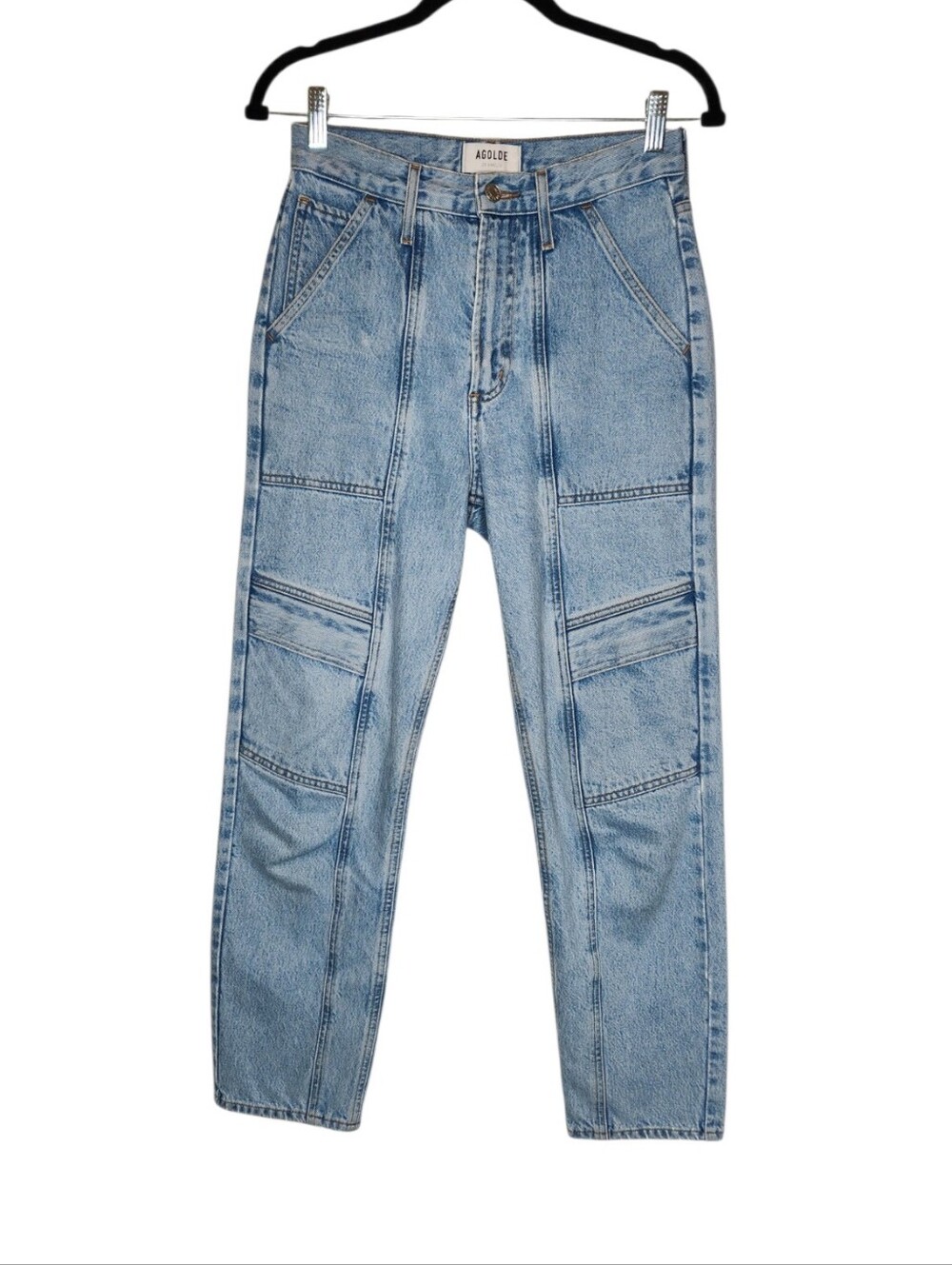 Agolde Cooper Cargo Jeans Light Wash Size 24